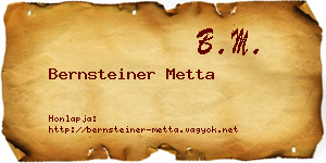 Bernsteiner Metta névjegykártya